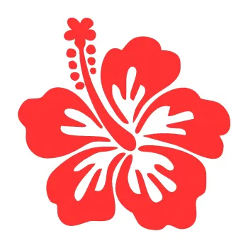 Samolepící dekorace Kytička 001 levá ibišek (02 - světle červená) SAMOLEPKA NA AUTO, NÁLEPKA, FÓLIE, POLEP, TUNING, VLASTNÍ TEXT, TISK, AUTOSAMOLEPKY.cz, POLEPY, OBRÁZEK, LOGO, 3D STICKERS