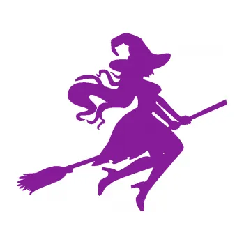 Samolepící dekorace Čarodějnice 003 pravá (14 - fialová) SAMOLEPKA NA AUTO, NÁLEPKA, FÓLIE, POLEP, TUNING, VLASTNÍ TEXT, TISK, AUTOSAMOLEPKY.cz, POLEPY, OBRÁZEK, LOGO, 3D STICKERS