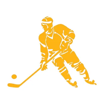 Samolepicí dekorace na vozidlo Hokejista 027 levá (21 - světle oranžová) SAMOLEPKA NA AUTO, NÁLEPKA, FÓLIE, POLEP, TUNING, VLASTNÍ TEXT, TISK, AUTOSAMOLEPKY.cz, POLEPY, OBRÁZEK, LOGO, 3D STICKERS