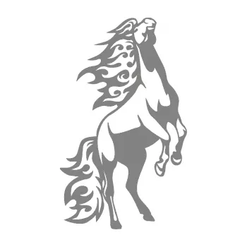 Samolepicí dekorace na vozidlo Animal flames 013 pravá kůň (17 - šedá) SAMOLEPKA NA AUTO, NÁLEPKA, FÓLIE, POLEP, TUNING, VLASTNÍ TEXT, TISK, AUTOSAMOLEPKY.cz, POLEPY, OBRÁZEK, LOGO, 3D STICKERS