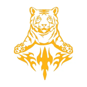 Samolepicí dekorace na vozidlo Animal flames 045 pravá tygr (21 - světle oranžová) SAMOLEPKA NA AUTO, NÁLEPKA, FÓLIE, POLEP, TUNING, VLASTNÍ TEXT, TISK, AUTOSAMOLEPKY.cz, POLEPY, OBRÁZEK, LOGO, 3D STICKERS