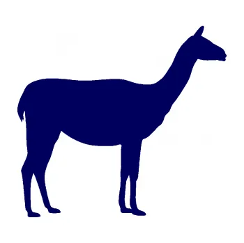 Samolepící dekorace SAMOLEPKA Lama 001 pravá (23 - tmavě modrá) NA AUTO, NÁLEPKA, FÓLIE, POLEP, TUNING, VLASTNÍ TEXT, TISK, AUTOSAMOLEPKY.cz, POLEPY, OBRÁZEK, LOGO, SAMOLEPKY