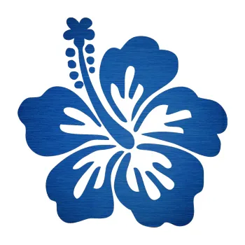 Samolepící dekorace SAMOLEPKA Kytička 001 levá ibišek (65 - škrábaný kov modrý) NA AUTO, NÁLEPKA, FÓLIE, POLEP, TUNING, VLASTNÍ TEXT, TISK, AUTOSAMOLEPKY.cz, POLEPY, OBRÁZEK, LOGO, SAMOLEPKY