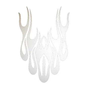 Polep vozidla SAMOLEPKA Kapota 029 plameny (82 - odrazková reflexní bílá) NA AUTO, NÁLEPKA, FÓLIE, POLEP, TUNING, VLASTNÍ TEXT, TISK, AUTOSAMOLEPKY.cz, POLEPY, OBRÁZEK, LOGO, SAMOLEPKY