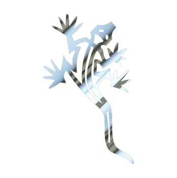 Samolepící dekorace Ještěrka 003 pravá (80 - chrom fólie stříbrná zrcadlová) SAMOLEPKA NA AUTO, NÁLEPKA, FÓLIE, POLEP, TUNING, VLASTNÍ TEXT, TISK, AUTOSAMOLEPKY.cz, POLEPY, OBRÁZEK, LOGO, 3D STICKERS