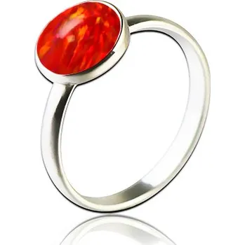 Prsten NUBIS® Stříbrný prsten s opálem - velikost 56 - NBP95-OP45-56