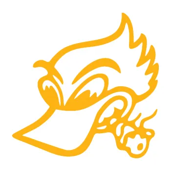 Samolepicí dekorace na vozidlo Kačer frajer levá (21 - světle oranžová) SAMOLEPKA NA AUTO, NÁLEPKA, FÓLIE, POLEP, TUNING, VLASTNÍ TEXT, TISK, AUTOSAMOLEPKY.cz, POLEPY, OBRÁZEK, LOGO, 3D STICKERS