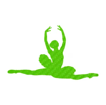 Samolepicí dekorace na vozidlo Baletka 004 pravá (58 - 3D karbon zelený kawasaki) SAMOLEPKA NA AUTO, NÁLEPKA, FÓLIE, POLEP, TUNING, VLASTNÍ TEXT, TISK, AUTOSAMOLEPKY.cz, POLEPY, OBRÁZEK, LOGO, 3D STICKERS