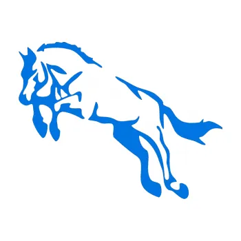 Samolepící dekorace Kůň 025 levá skok (11 - modrá oceán) SAMOLEPKA NA AUTO, NÁLEPKA, FÓLIE, POLEP, TUNING, VLASTNÍ TEXT, TISK, AUTOSAMOLEPKY.cz, POLEPY, OBRÁZEK, LOGO, 3D STICKERS