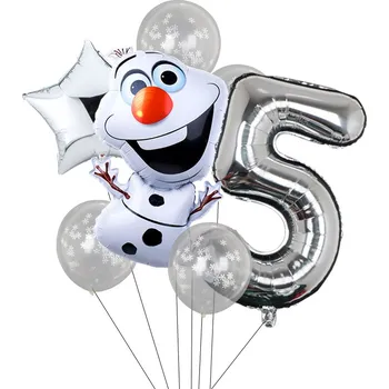 Balónek Balónkový set Olaf, 5.narozeniny, 7 ks