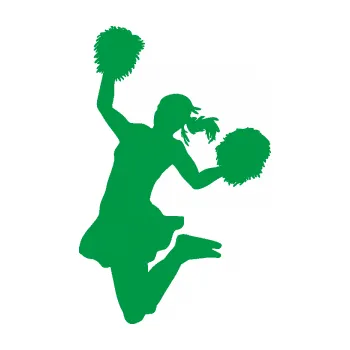 Samolepicí dekorace na vozidlo Roztleskávačka 001 levá (12 - zelená) SAMOLEPKA NA AUTO, NÁLEPKA, FÓLIE, POLEP, TUNING, VLASTNÍ TEXT, TISK, AUTOSAMOLEPKY.cz, POLEPY, OBRÁZEK, LOGO, 3D STICKERS