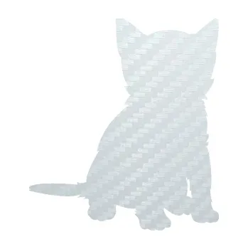 Samolepící dekorace SAMOLEPKA Koťátko 005 pravá (51 - 3D karbon bílý) NA AUTO, NÁLEPKA, FÓLIE, POLEP, TUNING, VLASTNÍ TEXT, TISK, AUTOSAMOLEPKY.cz, POLEPY, OBRÁZEK, LOGO, SAMOLEPKY