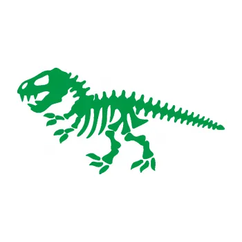 Samolepící dekorace Dinosaurus kostra 001 levá (12 - zelená) SAMOLEPKA NA AUTO, NÁLEPKA, FÓLIE, POLEP, TUNING, VLASTNÍ TEXT, TISK, AUTOSAMOLEPKY.cz, POLEPY, OBRÁZEK, LOGO, 3D STICKERS