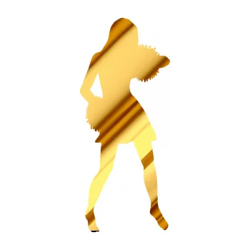 Samolepicí dekorace na vozidlo Roztleskávačka 003 pravá (81 - chrom fólie zlatá zrcadlová) SAMOLEPKA NA AUTO, NÁLEPKA, FÓLIE, POLEP, TUNING, VLASTNÍ TEXT, TISK, AUTOSAMOLEPKY.cz, POLEPY, OBRÁZEK, LOGO, 3D STICKERS