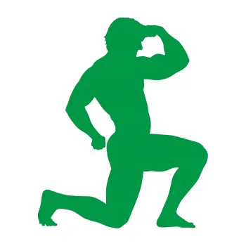 Polep vozidla Kulturista 007 pravá (12 - zelená) SAMOLEPKA NA AUTO, NÁLEPKA, FÓLIE, POLEP, TUNING, VLASTNÍ TEXT, TISK, AUTOSAMOLEPKY.cz, POLEPY, OBRÁZEK, LOGO, 3D STICKERS