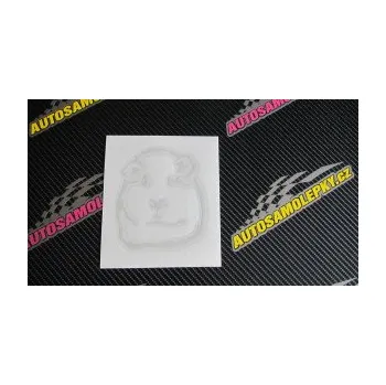 Samolepící dekorace SAMOLEPKA Morče 001 levá (10 - červená) NA AUTO, NÁLEPKA, FÓLIE, POLEP, TUNING, VLASTNÍ TEXT, TISK, AUTOSAMOLEPKY.cz, POLEPY, OBRÁZEK, LOGO, SAMOLEPKY