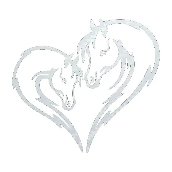 Samolepící dekorace SAMOLEPKA Koníci 002 - pravá srdíčko kůň s hříbátkem (51 - 3D karbon bílý) NA AUTO, NÁLEPKA, FÓLIE, POLEP, TUNING, VLASTNÍ TEXT, TISK, AUTOSAMOLEPKY.cz, POLEPY, OBRÁZEK, LOGO, SAMOLEPKY