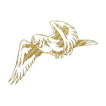 Samolepicí dekorace na vozidlo Predators 036 levá (59 - 3D karbon zlatý) SAMOLEPKA NA AUTO, NÁLEPKA, FÓLIE, POLEP, TUNING, VLASTNÍ TEXT, TISK, AUTOSAMOLEPKY.cz, POLEPY, OBRÁZEK, LOGO, 3D STICKERS