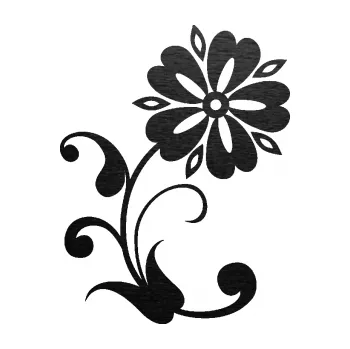 Samolepící dekorace SAMOLEPKA Květina dekor 001 pravá (63 - škrábaný kov černý) NA AUTO, NÁLEPKA, FÓLIE, POLEP, TUNING, VLASTNÍ TEXT, TISK, AUTOSAMOLEPKY.cz, POLEPY, OBRÁZEK, LOGO, SAMOLEPKY