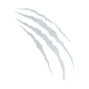 Samolepicí dekorace na vozidlo Drápanec 003 pravá (61 - škrábaný hliník) SAMOLEPKA NA AUTO, NÁLEPKA, FÓLIE, POLEP, TUNING, VLASTNÍ TEXT, TISK, AUTOSAMOLEPKY.cz, POLEPY, OBRÁZEK, LOGO, 3D STICKERS