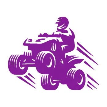 Samolepící dekorace SAMOLEPKA Čtyřkolka 006 levá (14 - fialová) NA AUTO, NÁLEPKA, FÓLIE, POLEP, TUNING, VLASTNÍ TEXT, TISK, AUTOSAMOLEPKY.cz, POLEPY, OBRÁZEK, LOGO, SAMOLEPKY