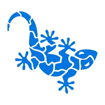 Samolepící dekorace Ještěrka 015 pravá (11 - modrá oceán) SAMOLEPKA NA AUTO, NÁLEPKA, FÓLIE, POLEP, TUNING, VLASTNÍ TEXT, TISK, AUTOSAMOLEPKY.cz, POLEPY, OBRÁZEK, LOGO, 3D STICKERS