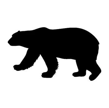 Samolepící dekorace SAMOLEPKA Lední medvěd 002 levá (01 - černá) NA AUTO, NÁLEPKA, FÓLIE, POLEP, TUNING, VLASTNÍ TEXT, TISK, AUTOSAMOLEPKY.cz, POLEPY, OBRÁZEK, LOGO, SAMOLEPKY