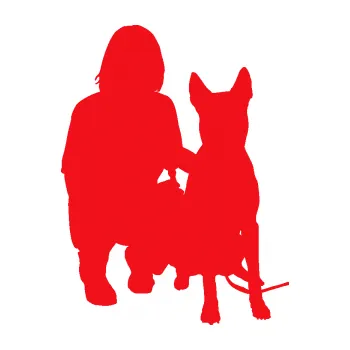 Polep vozidla SAMOLEPKA Pes 083 pravá Německý ovčák s pánem (10 - červená) NA AUTO, NÁLEPKA, FÓLIE, POLEP, TUNING, VLASTNÍ TEXT, TISK, AUTOSAMOLEPKY.cz, POLEPY, OBRÁZEK, LOGO, SAMOLEPKY