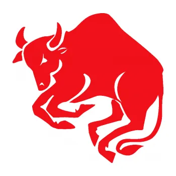 Samolepící dekorace SAMOLEPKA Býk zvěrokruh 005 levá (10 - červená) NA AUTO, NÁLEPKA, FÓLIE, POLEP, TUNING, VLASTNÍ TEXT, TISK, AUTOSAMOLEPKY.cz, POLEPY, OBRÁZEK, LOGO, SAMOLEPKY