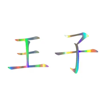 Polep vozidla SAMOLEPKA Čínský znak Prince (93 - Holografická) NA AUTO, NÁLEPKA, FÓLIE, POLEP, TUNING, VLASTNÍ TEXT, TISK, AUTOSAMOLEPKY.cz, POLEPY, OBRÁZEK, LOGO, SAMOLEPKY