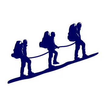 Samolepící dekorace SAMOLEPKA Horolezci pravá (23 - tmavě modrá) NA AUTO, NÁLEPKA, FÓLIE, POLEP, TUNING, VLASTNÍ TEXT, TISK, AUTOSAMOLEPKY.cz, POLEPY, OBRÁZEK, LOGO, SAMOLEPKY