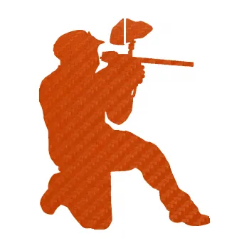 Samolepicí dekorace na vozidlo Paintball 002 pravá (54 - 3D karbon oranžový) SAMOLEPKA NA AUTO, NÁLEPKA, FÓLIE, POLEP, TUNING, VLASTNÍ TEXT, TISK, AUTOSAMOLEPKY.cz, POLEPY, OBRÁZEK, LOGO, 3D STICKERS