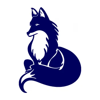 Samolepící dekorace SAMOLEPKA Liška 003 levá (23 - tmavě modrá) NA AUTO, NÁLEPKA, FÓLIE, POLEP, TUNING, VLASTNÍ TEXT, TISK, AUTOSAMOLEPKY.cz, POLEPY, OBRÁZEK, LOGO, SAMOLEPKY