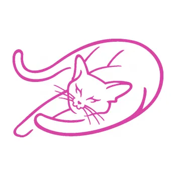 Samolepící dekorace Kočka 022 levá (16 - růžová) SAMOLEPKA NA AUTO, NÁLEPKA, FÓLIE, POLEP, TUNING, VLASTNÍ TEXT, TISK, AUTOSAMOLEPKY.cz, POLEPY, OBRÁZEK, LOGO, 3D STICKERS