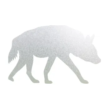 Samolepící dekorace Hyena 001 pravá (60 - pískované sklo) SAMOLEPKA NA AUTO, NÁLEPKA, FÓLIE, POLEP, TUNING, VLASTNÍ TEXT, TISK, AUTOSAMOLEPKY.cz, POLEPY, OBRÁZEK, LOGO, 3D STICKERS