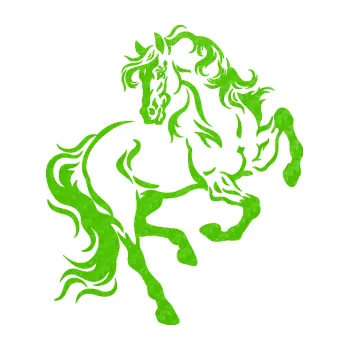 Samolepící dekorace SAMOLEPKA Kůň 049 pravá (58 - 3D karbon zelený kawasaki) NA AUTO, NÁLEPKA, FÓLIE, POLEP, TUNING, VLASTNÍ TEXT, TISK, AUTOSAMOLEPKY.cz, POLEPY, OBRÁZEK, LOGO, SAMOLEPKY