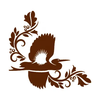 Samolepící dekorace Květina dekor 004 pravá s ptáčkem (15 - hnědá) SAMOLEPKA NA AUTO, NÁLEPKA, FÓLIE, POLEP, TUNING, VLASTNÍ TEXT, TISK, AUTOSAMOLEPKY.cz, POLEPY, OBRÁZEK, LOGO, 3D STICKERS