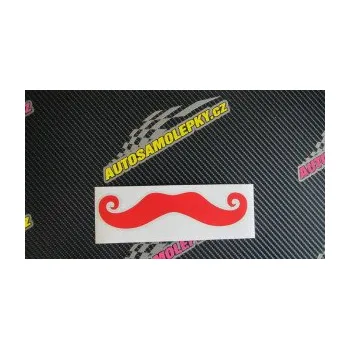 Samolepící dekorace SAMOLEPKA Knír 001 movember, moustache styl (10 - červená) NA AUTO, NÁLEPKA, FÓLIE, POLEP, TUNING, VLASTNÍ TEXT, TISK, AUTOSAMOLEPKY.cz, POLEPY, OBRÁZEK, LOGO, SAMOLEPKY