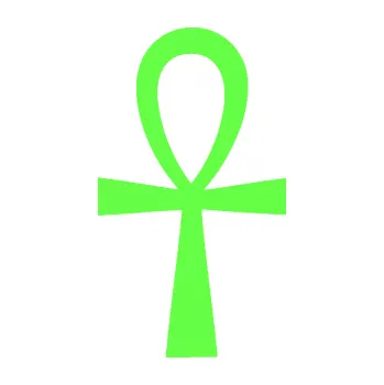 samolepka Nilský kříž Ankh (71 - Fluorescentní zelená) SAMOLEPKA NA AUTO, NÁLEPKA, FÓLIE, POLEP, TUNING, VLASTNÍ TEXT, TISK, AUTOSAMOLEPKY.cz, POLEPY, OBRÁZEK, LOGO, 3D STICKERS
