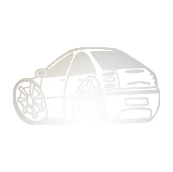 Polep vozidla SAMOLEPKA Fiat Bravo karikatura levá (82 - odrazková reflexní bílá) NA AUTO, NÁLEPKA, FÓLIE, POLEP, TUNING, VLASTNÍ TEXT, TISK, AUTOSAMOLEPKY.cz, POLEPY, OBRÁZEK, LOGO, SAMOLEPKY