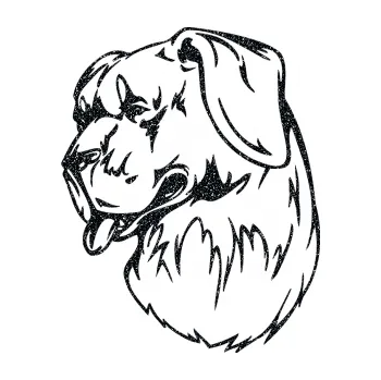 samolepka Pes 021 levá (85 - Ultra Metalic černá) SAMOLEPKA NA AUTO, NÁLEPKA, FÓLIE, POLEP, TUNING, VLASTNÍ TEXT, TISK, AUTOSAMOLEPKY.cz, POLEPY, OBRÁZEK, LOGO, 3D STICKERS