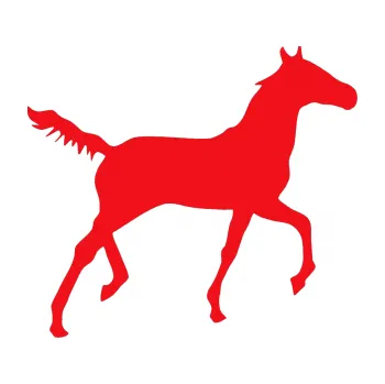 Samolepící dekorace SAMOLEPKA Kůň 011 pravá (10 - červená) NA AUTO, NÁLEPKA, FÓLIE, POLEP, TUNING, VLASTNÍ TEXT, TISK, AUTOSAMOLEPKY.cz, POLEPY, OBRÁZEK, LOGO, SAMOLEPKY