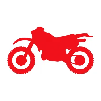 Samolepící dekorace SAMOLEPKA Motorka 003 levá (10 - červená) NA AUTO, NÁLEPKA, FÓLIE, POLEP, TUNING, VLASTNÍ TEXT, TISK, AUTOSAMOLEPKY.cz, POLEPY, OBRÁZEK, LOGO, SAMOLEPKY