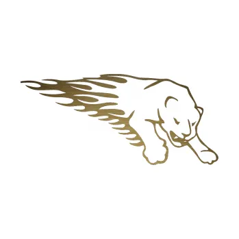 Samolepicí dekorace na vozidlo Animal flames 020 pravá puma (64 - škrábaný kov zlatý) SAMOLEPKA NA AUTO, NÁLEPKA, FÓLIE, POLEP, TUNING, VLASTNÍ TEXT, TISK, AUTOSAMOLEPKY.cz, POLEPY, OBRÁZEK, LOGO, 3D STICKERS