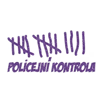 Polep vozidla SAMOLEPKA Policejní kontrola zářezy (87 - Ultra Metalic fialová) NA AUTO, NÁLEPKA, FÓLIE, POLEP, TUNING, VLASTNÍ TEXT, TISK, AUTOSAMOLEPKY.cz, POLEPY, OBRÁZEK, LOGO, SAMOLEPKY