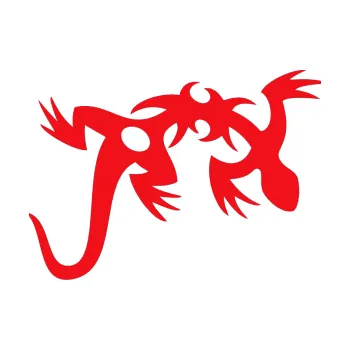 Samolepící dekorace SAMOLEPKA Ještěrka 002 pravá (10 - červená) NA AUTO, NÁLEPKA, FÓLIE, POLEP, TUNING, VLASTNÍ TEXT, TISK, AUTOSAMOLEPKY.cz, POLEPY, OBRÁZEK, LOGO, SAMOLEPKY