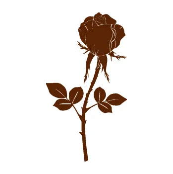 Samolepící dekorace Růže 003 pravá (15 - hnědá) SAMOLEPKA NA AUTO, NÁLEPKA, FÓLIE, POLEP, TUNING, VLASTNÍ TEXT, TISK, AUTOSAMOLEPKY.cz, POLEPY, OBRÁZEK, LOGO, 3D STICKERS