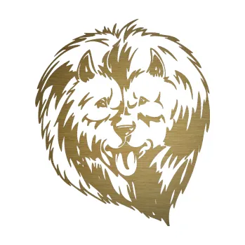 Polep vozidla SAMOLEPKA Pes 030 levá Čau čau (64 - škrábaný kov zlatý) NA AUTO, NÁLEPKA, FÓLIE, POLEP, TUNING, VLASTNÍ TEXT, TISK, AUTOSAMOLEPKY.cz, POLEPY, OBRÁZEK, LOGO, SAMOLEPKY