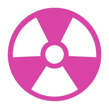 samolepka Radioactive 002 radiace (16 - růžová) SAMOLEPKA NA AUTO, NÁLEPKA, FÓLIE, POLEP, TUNING, VLASTNÍ TEXT, TISK, AUTOSAMOLEPKY.cz, POLEPY, OBRÁZEK, LOGO, 3D STICKERS