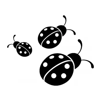 Samolepící dekorace SAMOLEPKA Berušky 001 pravá (01 - černá) NA AUTO, NÁLEPKA, FÓLIE, POLEP, TUNING, VLASTNÍ TEXT, TISK, AUTOSAMOLEPKY.cz, POLEPY, OBRÁZEK, LOGO, SAMOLEPKY